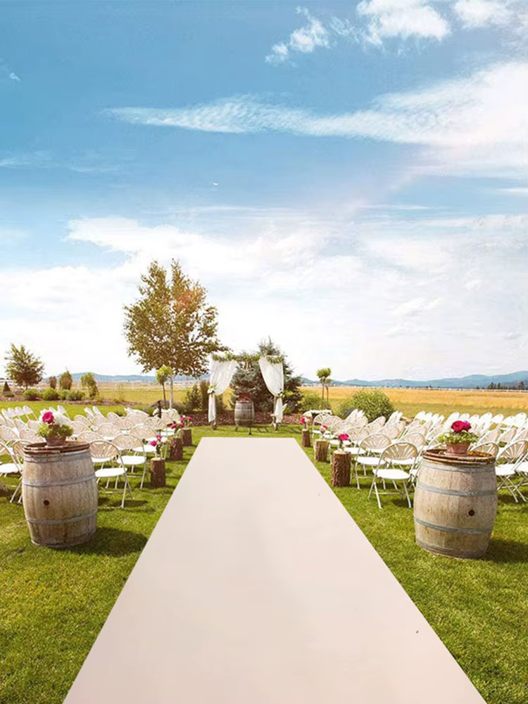Tapis blanc personnalisé pour allée de mariage, intérieur et extérieur, décoration de fête, épaisseu