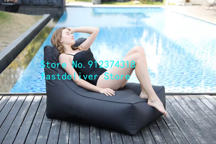 Pouf imperméable non rempli pour l'extérieur, grand canapé pliant, housses de pouf, sac de haricot,