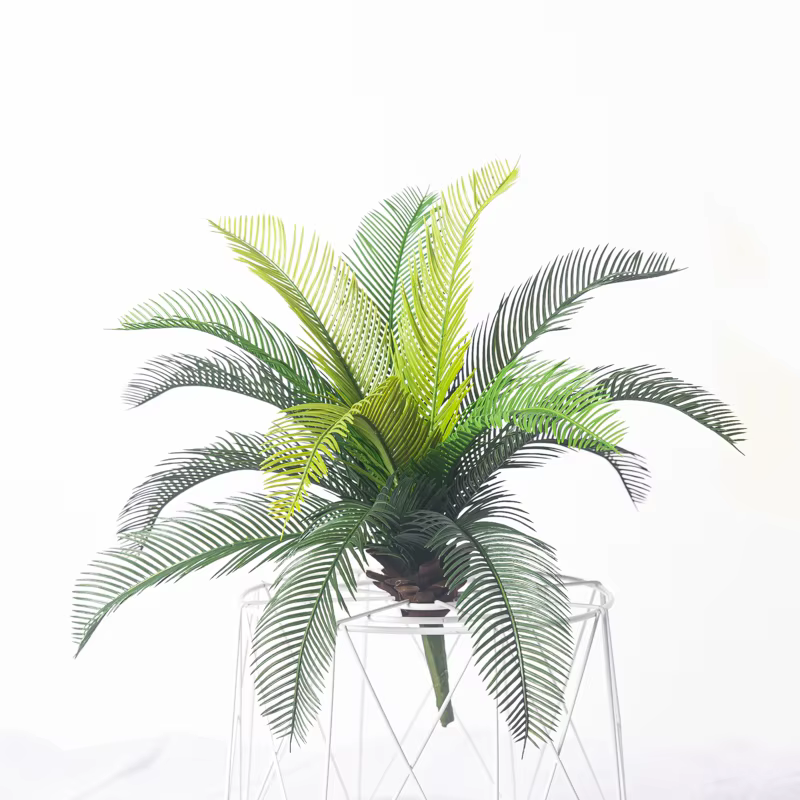 Plantes artificielles Cycas palmier 40cm, plante tropicale en plastique, fausse feuille d'arbre, fau
