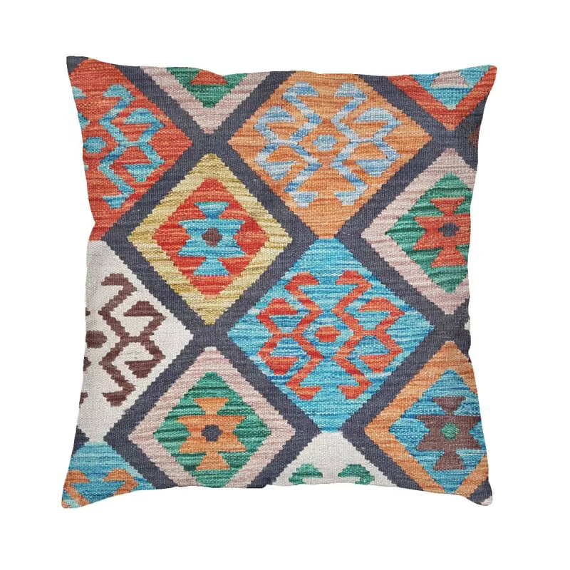 Juste de coussin de luxe kilim turc vintage, taie d'oreiller, décoration de salon, tribal persan, bo