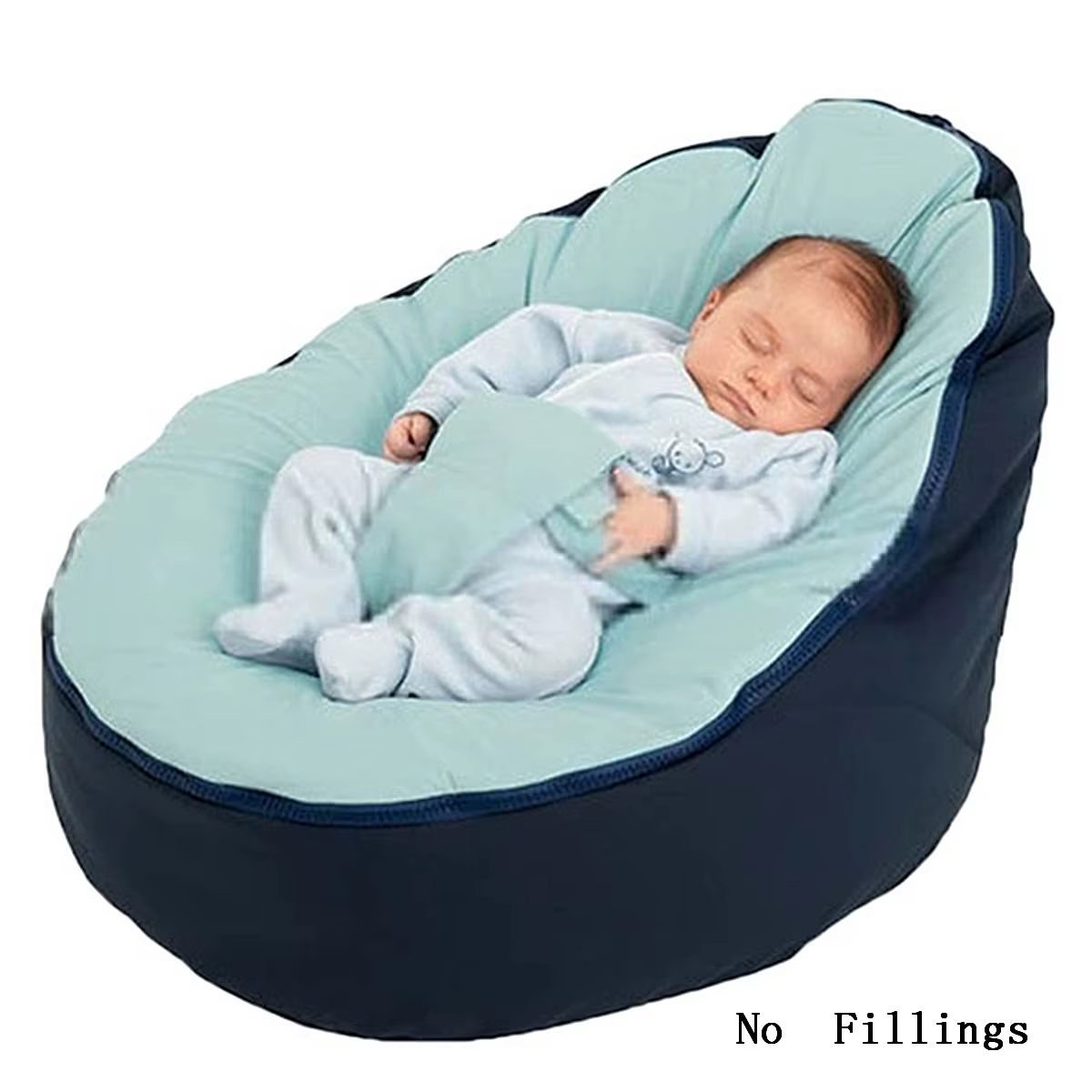 Pouf doux pour nourrir bébé, housse de lit sans remplissage, pouf pour bébé, lit câlin avec ceinture