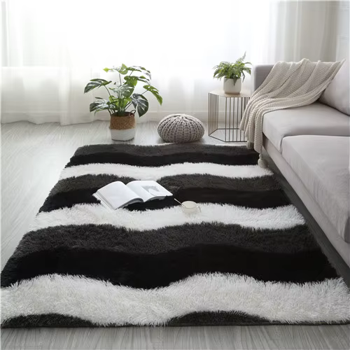 Tapis moelleux en peluche à imprimé léopard moderne, tapis de salon, tapis, tapis, super doux, confo