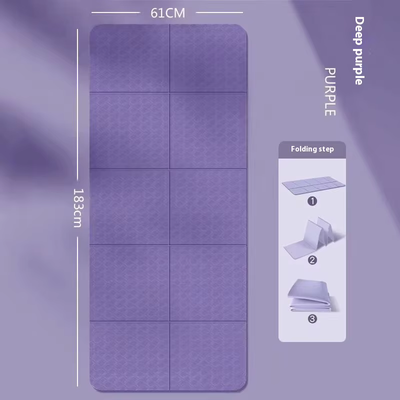 Tapis de Yoga pliable écologique Tpe pliant voyage exercice de Fitness Double face antidérapant pour