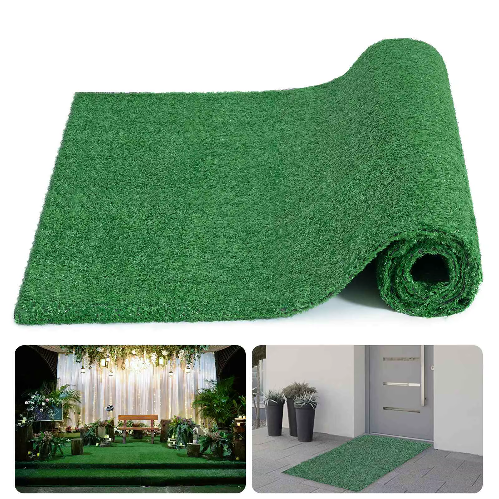 Gazon Élde simulation de prairie, mousse de pelouse, faux polymère vert, tapis de bricolage, micro p