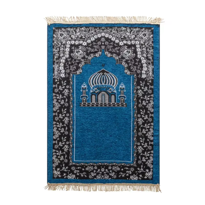 Tapis de prière musulmane pour femmes et hommes, tapis de sol imprimé à genoux, portable, de voyage,
