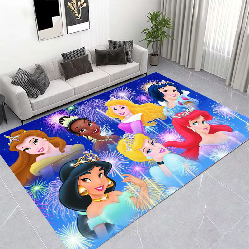 Magnifique tapis à thème princesse pour salon, chambre à coucher, canapé, paillasson, tapis décorati