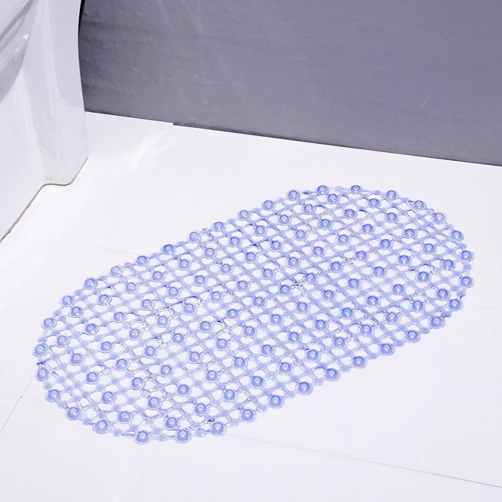 Tapis de bain antidérapant en PVC avec ventouse, tapis de douche souple, Massage, accessoires de sal