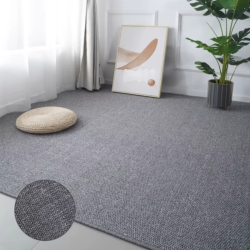 Tapis d'intérieur antidérapant en faux sisal, résistant à l'usure, pour salon, chambre, couloir, tap
