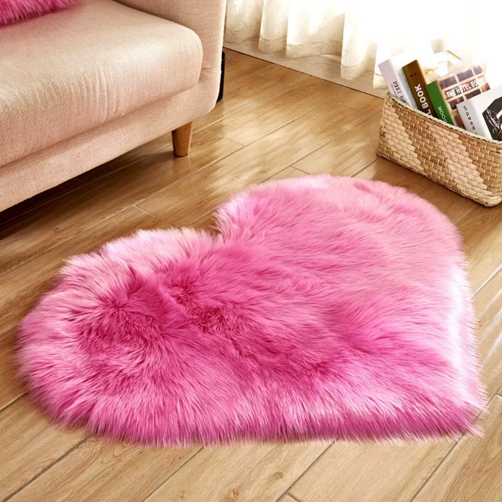 Tapis shaggy décoratif en fausse laine pour chambre à coucher, coussin de canapé, tapis de sol, cous