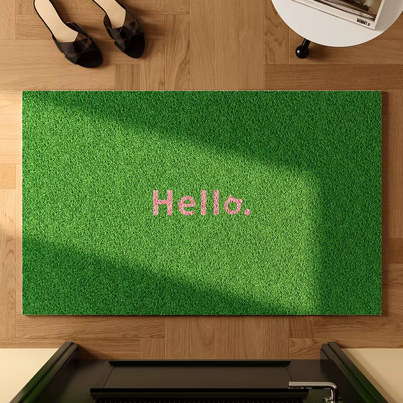 Paillasson de bienvenue minimaliste « Hello », tapis de sol durable antidérapant pour entrée, utilis