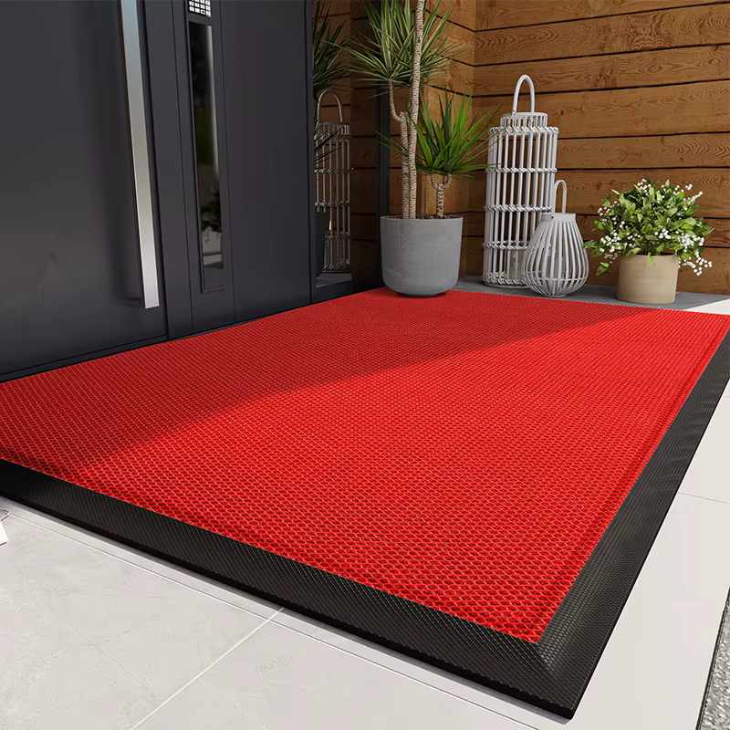 Tapis de porte en caoutchouc PVC, antidérapant, imperméable, facile à nettoyer, utilisation intérieu