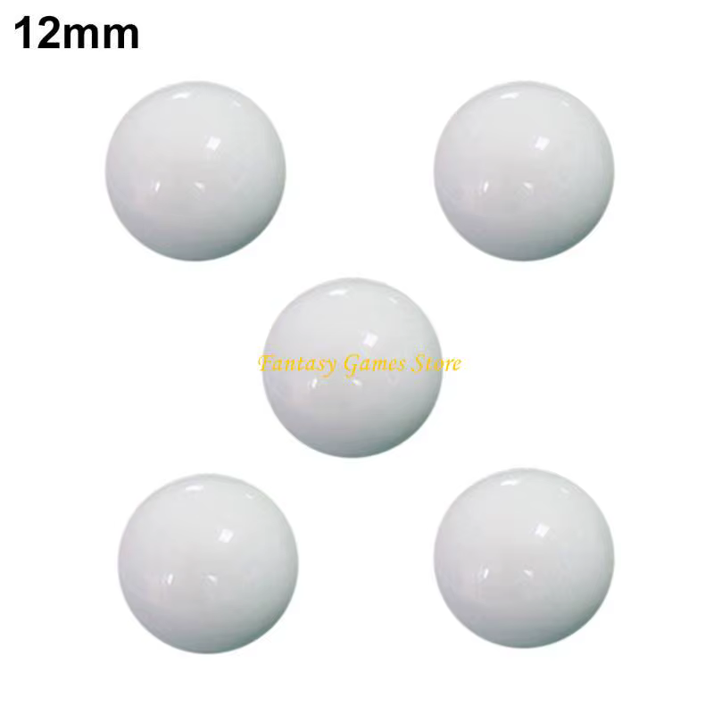 5pcs Russian Roulette Ball Casino Roulette Game Remplacement Ball Acrylique Boule blanche 12/14/16/1