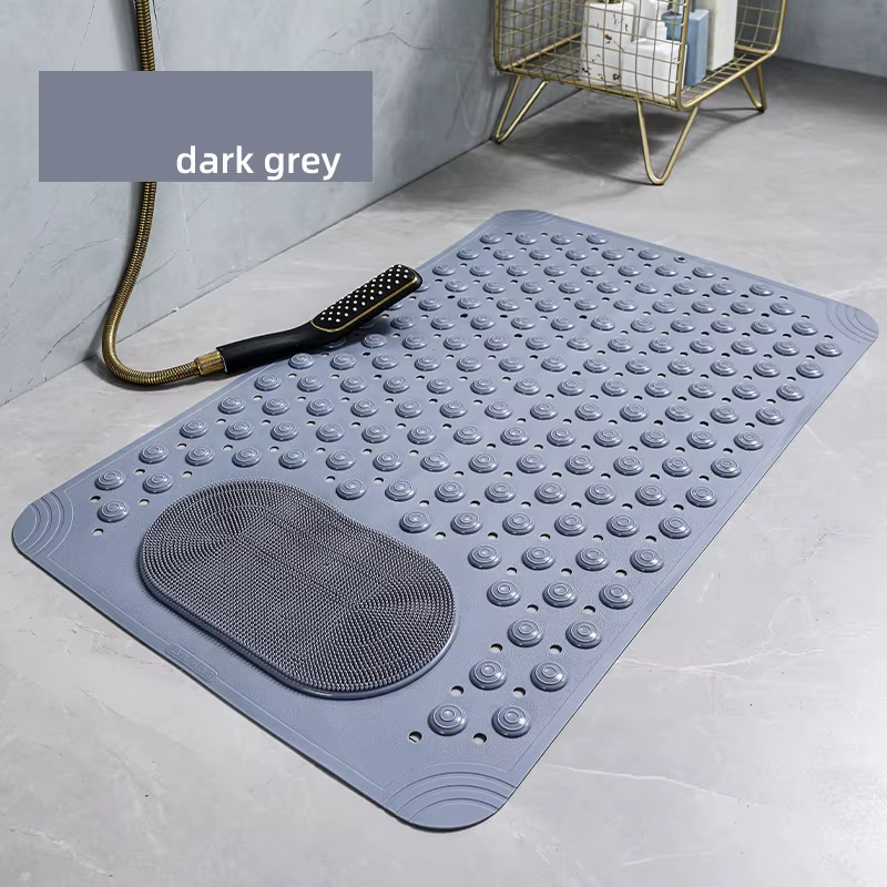 Tapis de bain en PVC antidérapant bleu clair avec nuages de massage 0 8 cm d'épaisseur 2600 g m2 mot