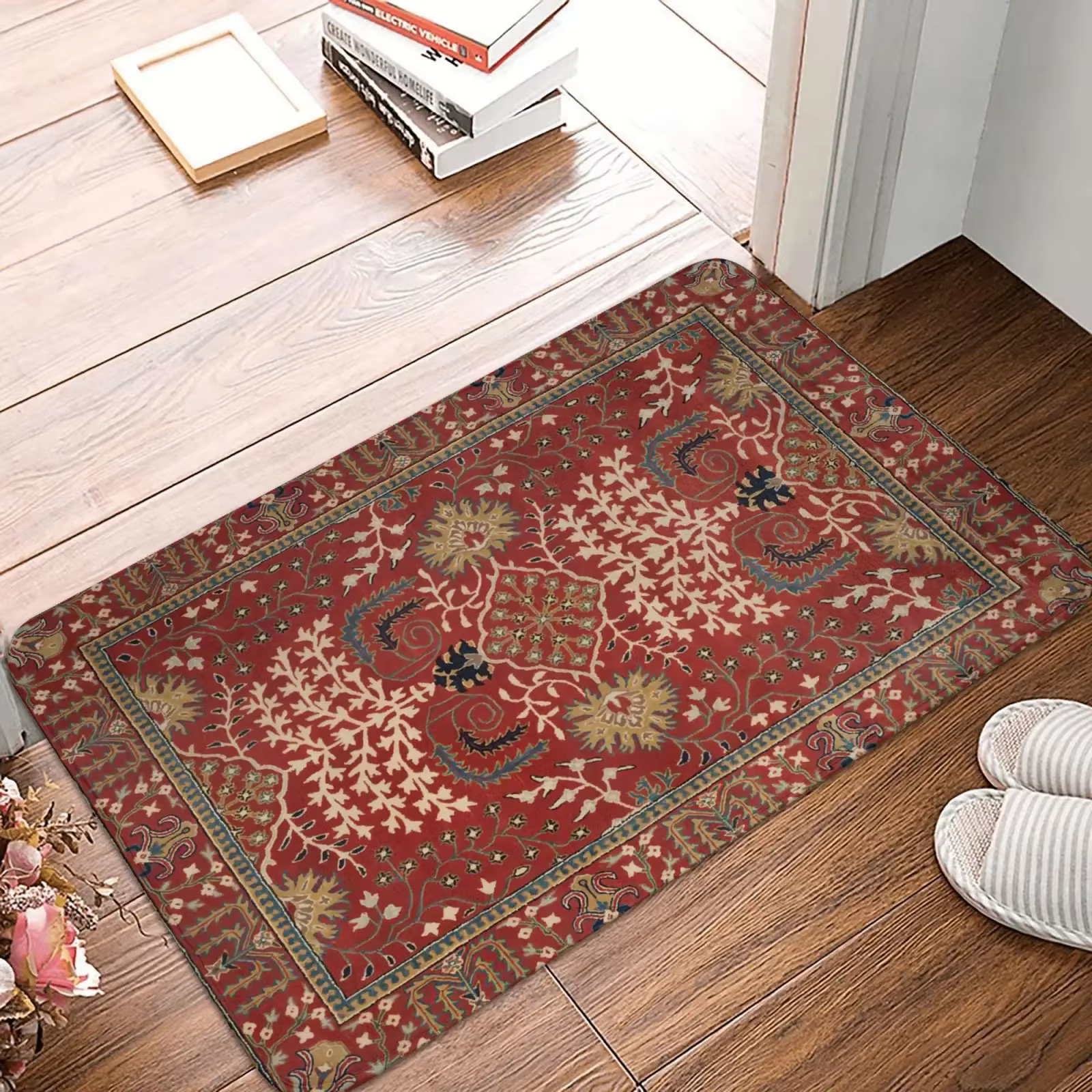 VIKAMA tapis ethnique marocain salle de bain cuisine tapis de sol doux intérieur extérieur paillasso