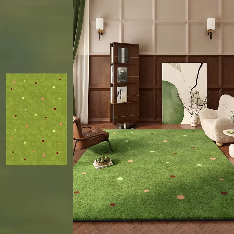 Tapis vert de Style rétro pour décoration de chambre à coucher, grande surface, pour salon, bureau, 