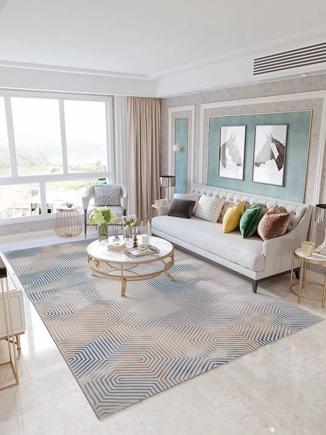 Tapis de chambre à coucher de luxe, grand tapis de sol pour salon, 1 pièce, tapis de chambre moderne