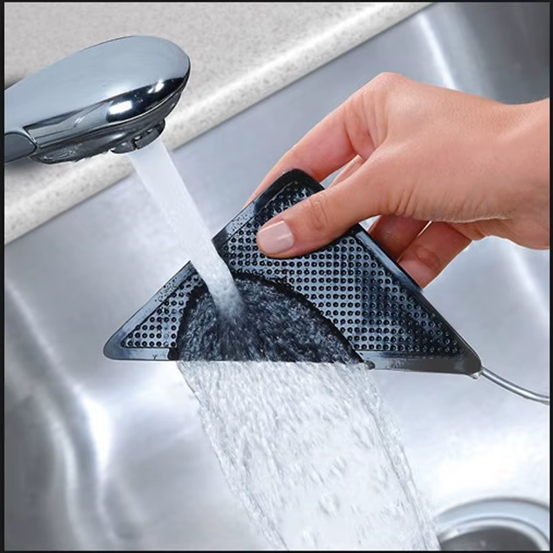 4 pièces 8 pièces/ensemble Triangle lavable réutilisable tapis pince anti-dérapant tapis en caoutcho