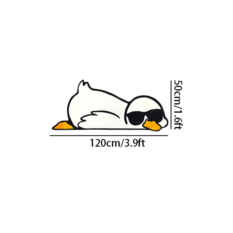 VIKAMA Tapis de chevet tendance motif canard jaune, adorable tapis de sol doux pour chambres à couch