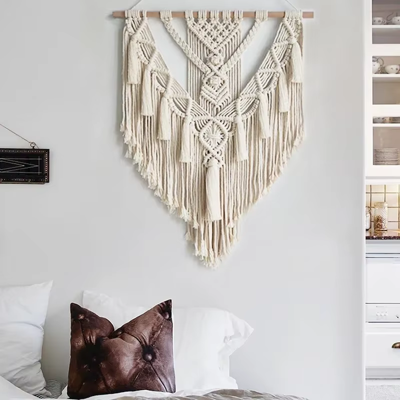 Macramé tissé tenture murale Boho maison Chic bohème géométrique Art décor beau appartement dortoir