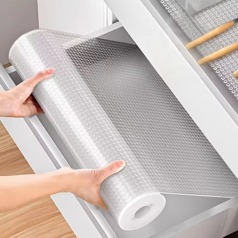 Tapis antidérapants texturés pour armoires et tapis de tiroir sans colle, lavables, résistants à l'h