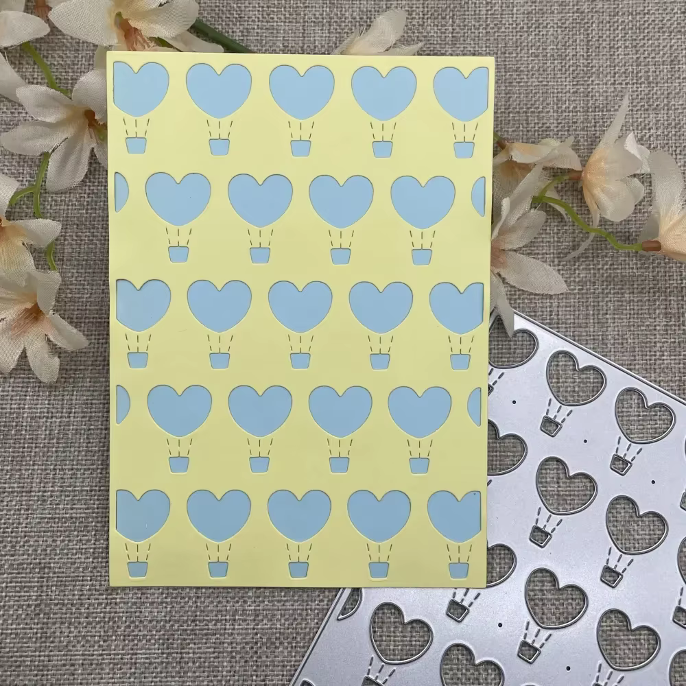 Matrices de découpe en métal en forme de cœur pour scrapbooking DIY, gaufrage décoratif, artisanat, 