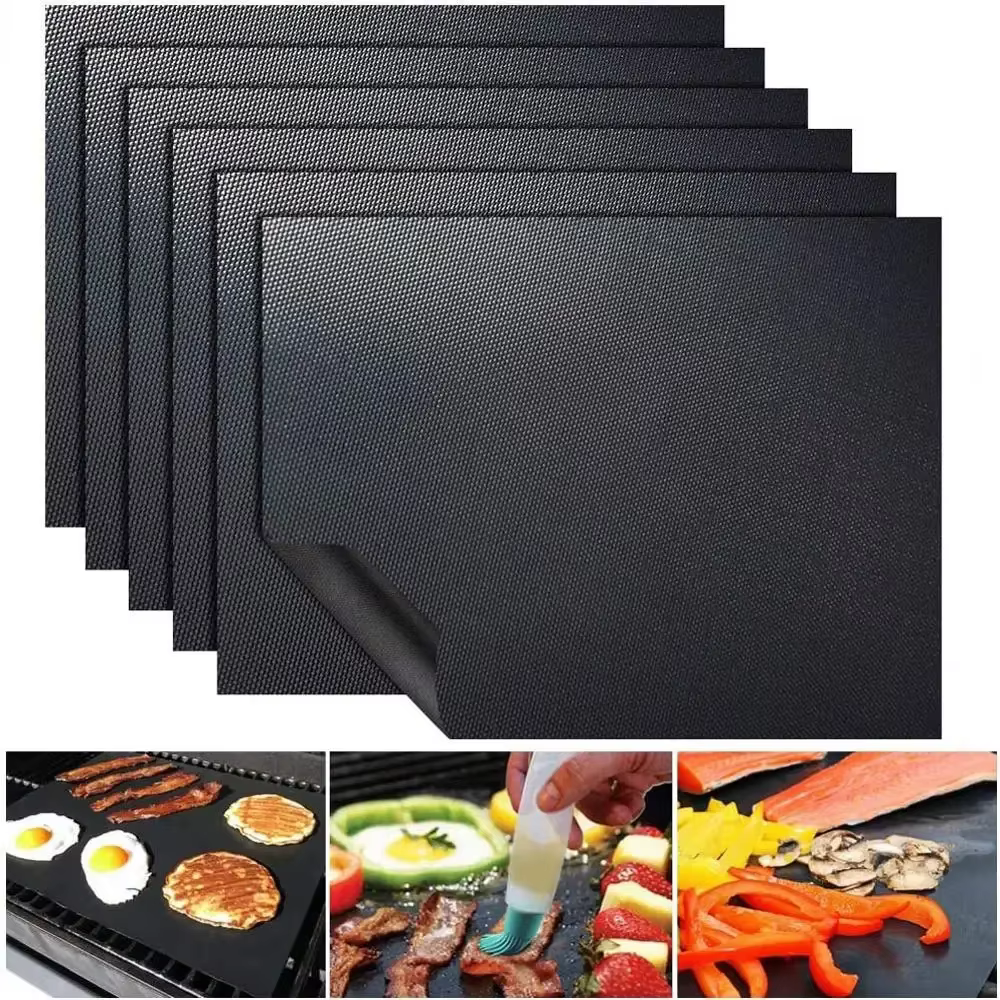 Tapis de gril de Barbecue tapis antiadhésif tapis de gril résistant à la chaleur cuisson en plein ai