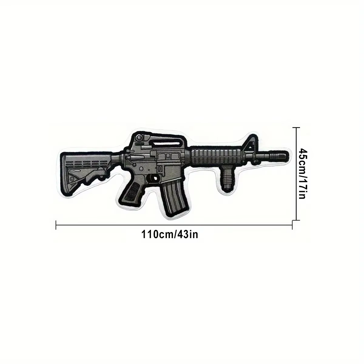 Tapis VIKAMA de style américain à motif de pistolet : antidérapant, résistant à la saleté et doux. T