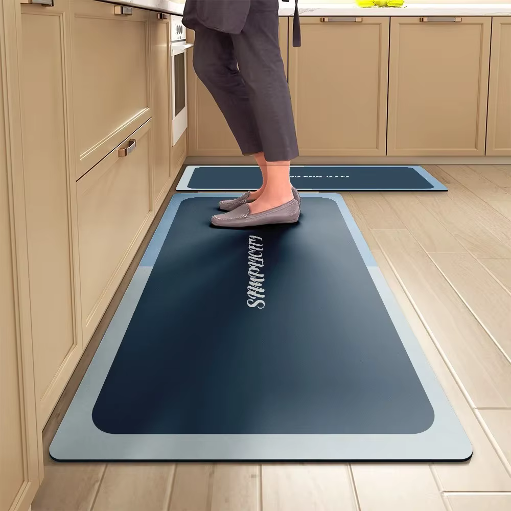 VIKAMA Tapis de cuisine simple style américain absorbant l'eau pour salle de bain, buanderie, salle 