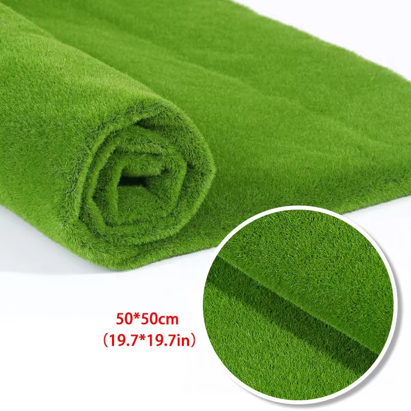 Tapis d'herbe artificielle 50x50cm, fausse mousse, pelouse, jardin, paysage, rouleau de gazon, décor