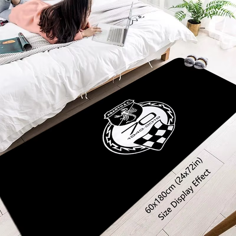 Paillasson d'entrée de maison Abarth, coffre de voiture, tapis de couloir, de salon, de salle de bai