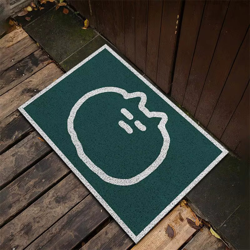 Tapis avec symbole abstrait, Design géométrique minimaliste, antidérapant, pour l'extérieur, Style p