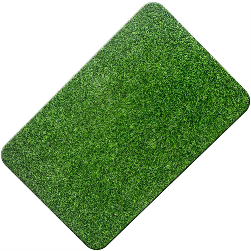 Tapis d'entrée antidérapant, pour porte en herbe artificielle, Durable, pour l'extérieur, faux gazon