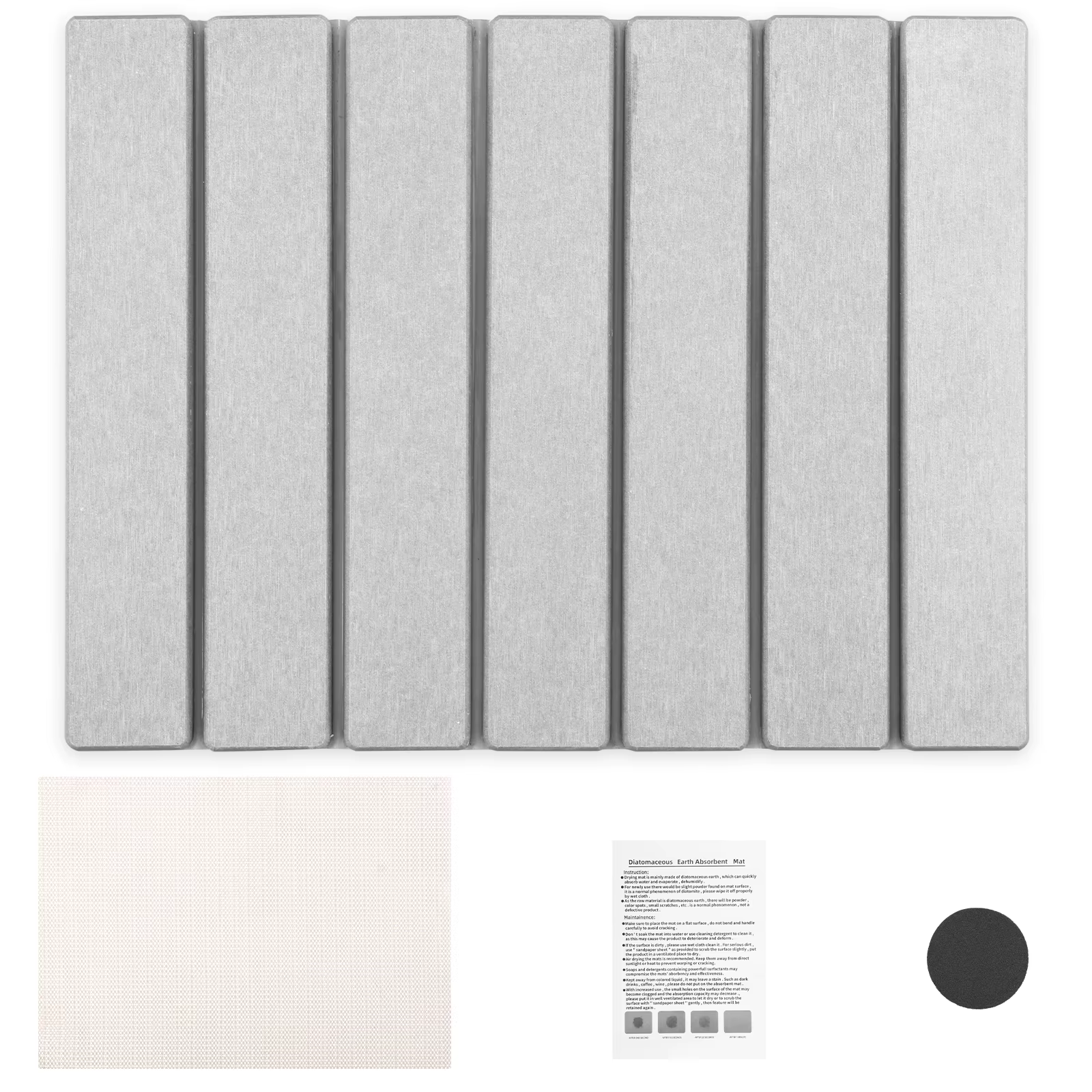 Tapis de séchage de cuisine pliable, plat en pierre, tapis de séchage absorbant, antidérapant, égout