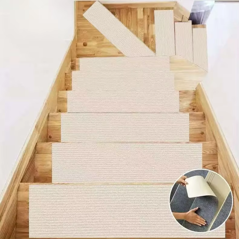 Tapis d'escalier antidérapant, 20x100cm, pour marches en bois, protection des marches, tapis d'escal