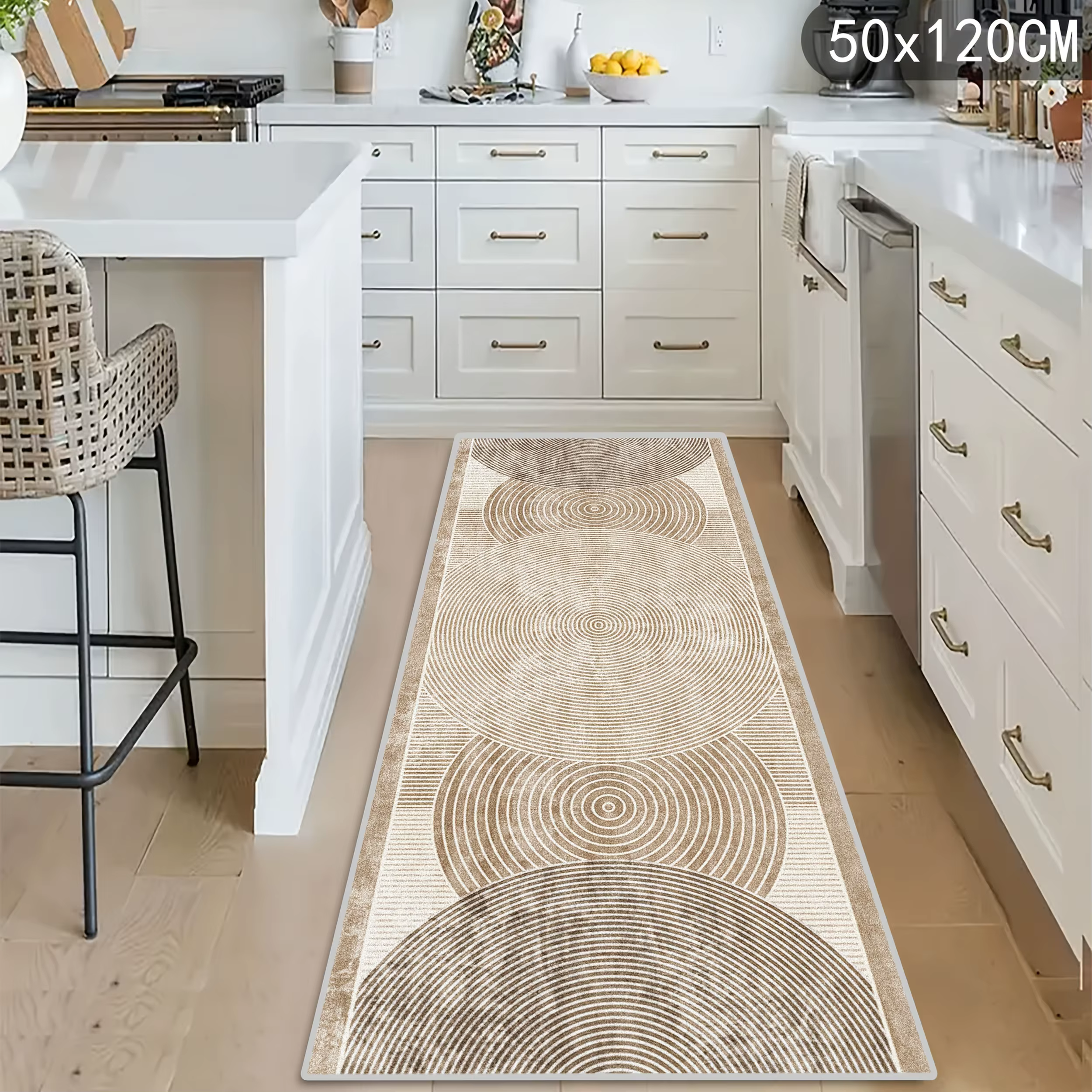 VIKAMA Tapis moderne de style scandinave, antidérapant, durable, pour cuisine, couloir, salle de bai