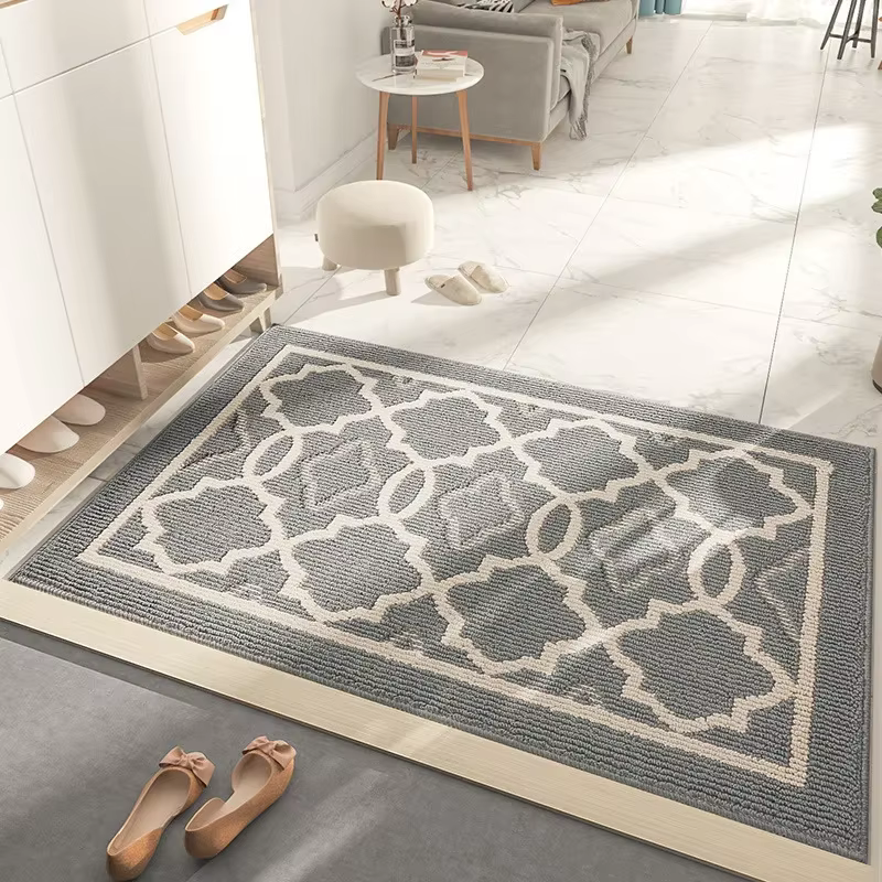 Tapis de porte de Style européen, motif géométrique classique, anti-poussière, tapis de pied, antidé