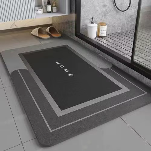 Tapis de sol absorbant pour salle de bain, tapis de pied antidérapant en boue de diatomée, toilettes