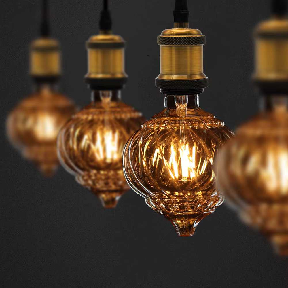 TIANFAN E27 ampoule Led Vintage G125 lanterne 4W 2700Kelvin pas variable 220-240V E27 ampoule décora