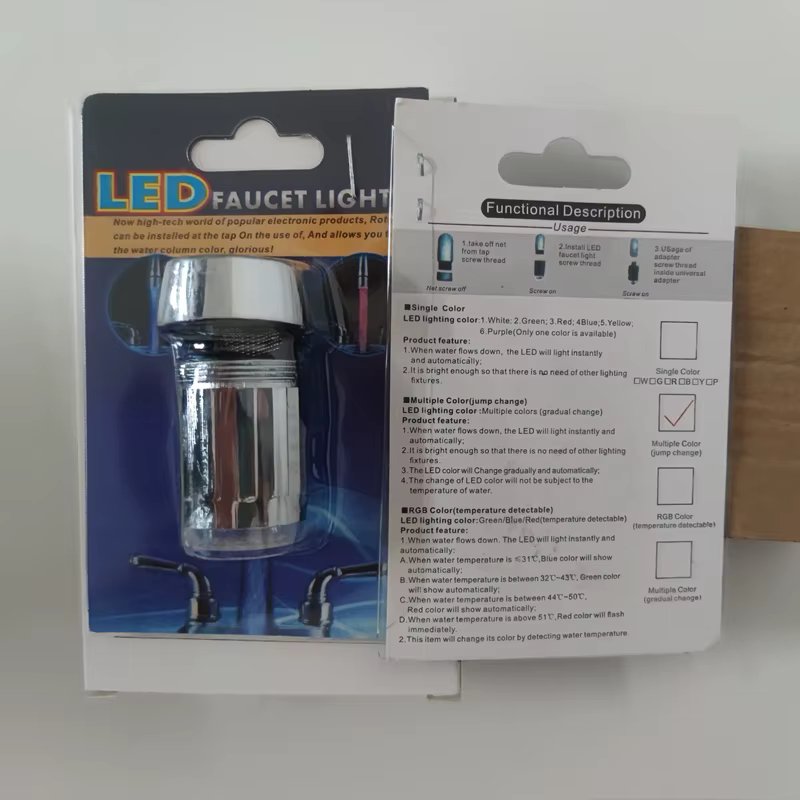 Robinet LED sensible à la température, économie d'eau, capteur de cuisine et de salle de bains, 7 co