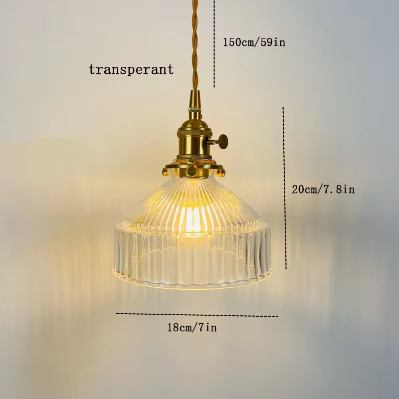 Lustre en verre et laiton de style nordique rétro, lampe de chevet créative et personnalisée pour ba