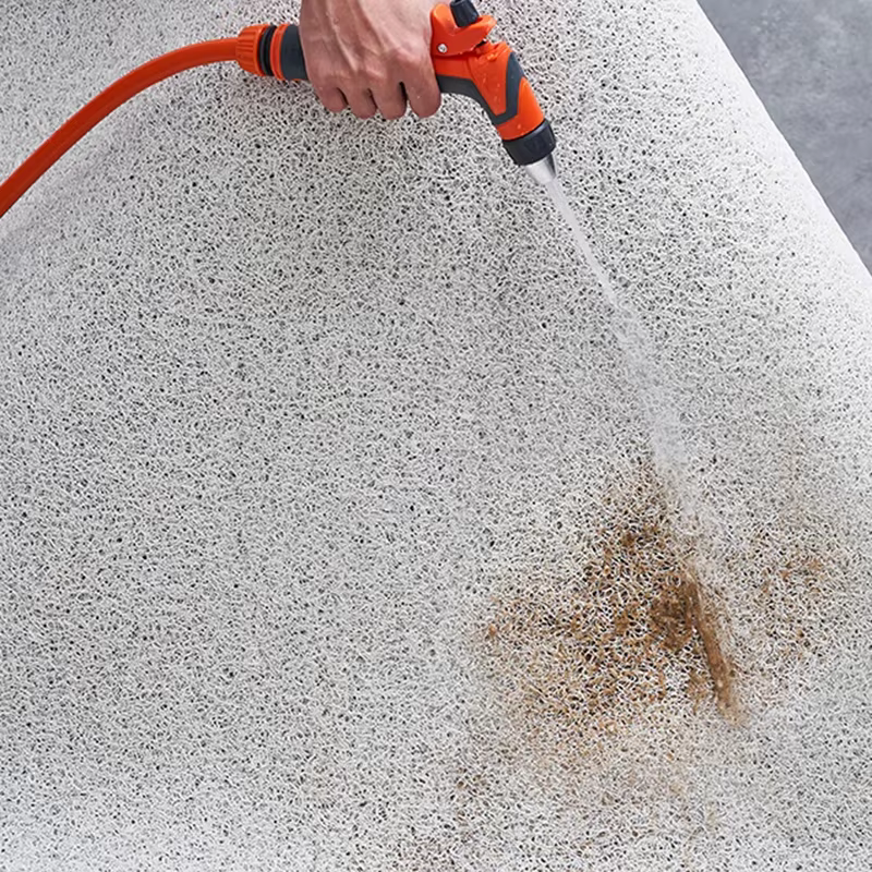 Tapis d'entrée en soie en forme de nuage, résistant à la saleté, antidérapant, absorbant, pour l'ent