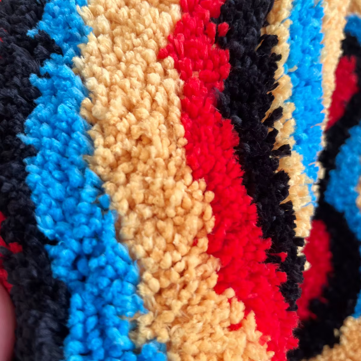 Tapis Trippy souriant - Conception capitonée unique |   Cadeau idéal pour un ami |   Tapis de chambr