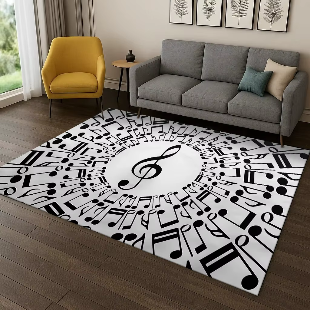 Note de musique Art tapis tapis de sol pour salon canapé maison chambre paillasson cuisine décor sal