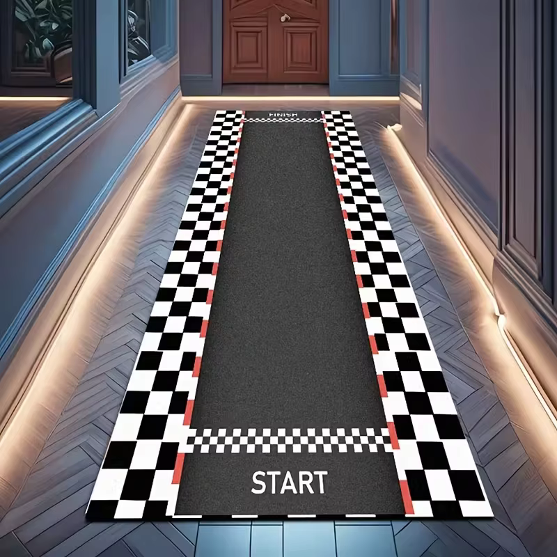 Tapis imprimé sur piste de course-tapis de sol antidérapant de conception de voie athlétique pour co