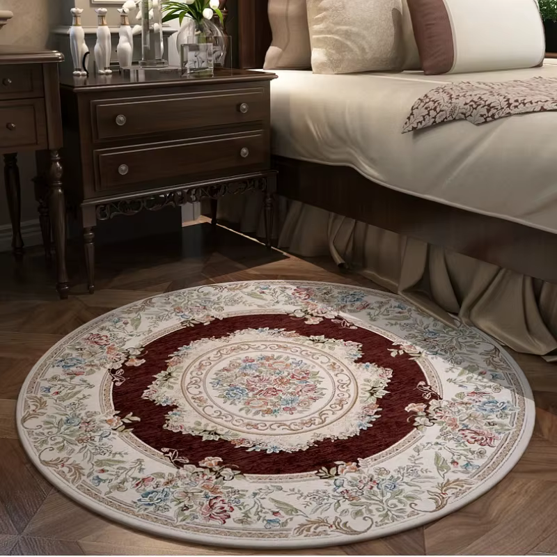 Tapis rond Bohemia Circle, style rétro, luxe, pour salon, décoration intérieure, grand tapis rond co