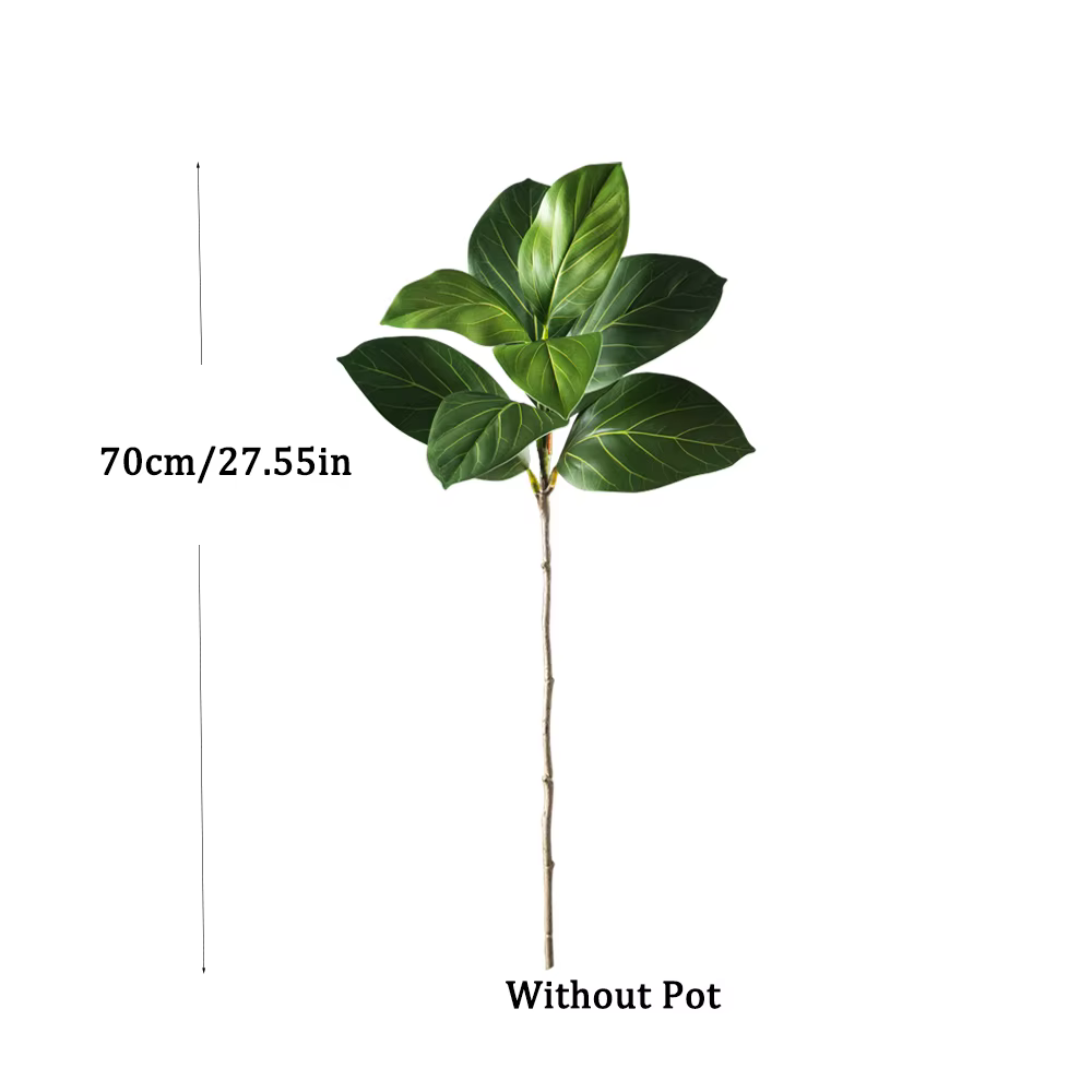 Plantes artificielles de ficus de 70-130 cm, grand faux arbre de mûrier, feuilles d'orme tropicales,
