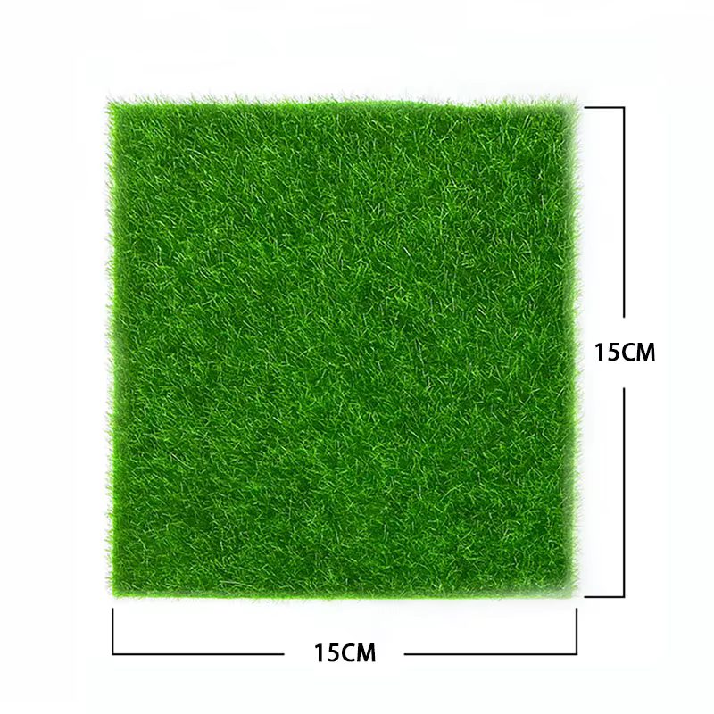 Tapis de gazon artificiel vert, simulation de mousse, fausse herbe verte, micro paysage, décoration