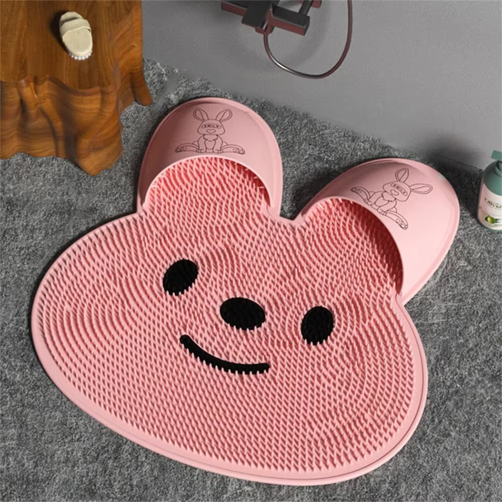 Tapis de bain antidérapant pour massage, combine massage des pieds, exfoliation et gommage du dos, a