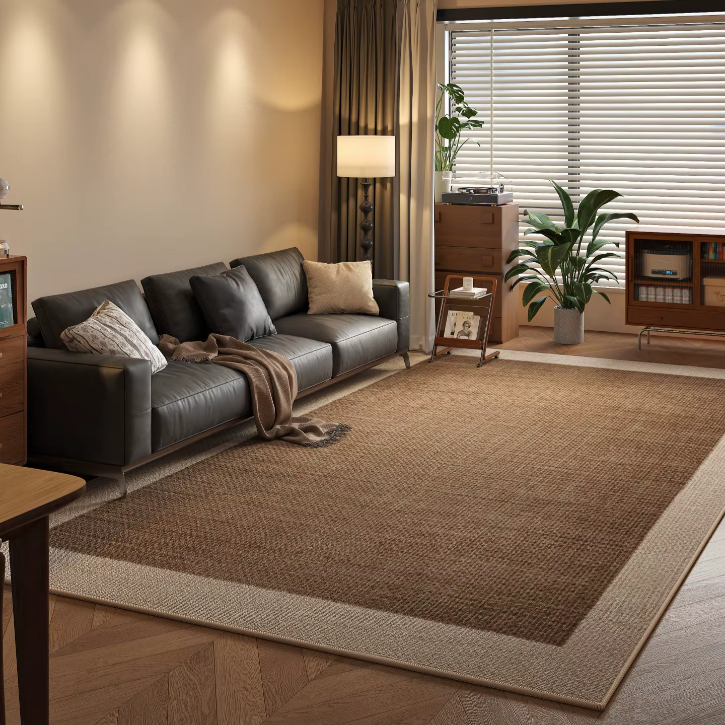 Tapis de grande surface pour salon, chevet, chambre à coucher, tapis de sol, pile à boucle, antidéra
