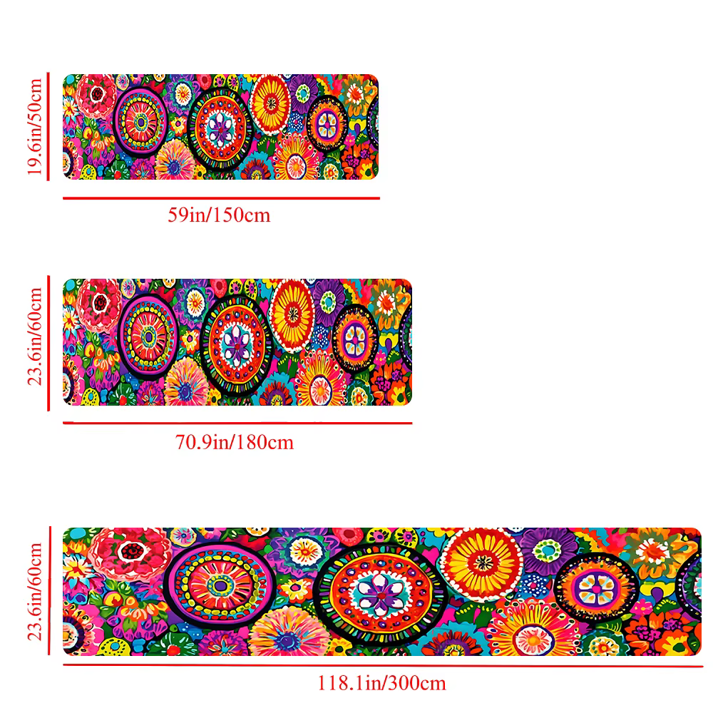 VIKAMA Vintage fleur tapis couleurs vives cuisine tapis paillasson bienvenue tapis coureur tapis hiv